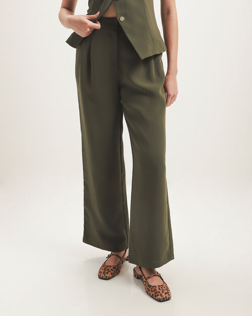 Pantalón Verde Wide Leg