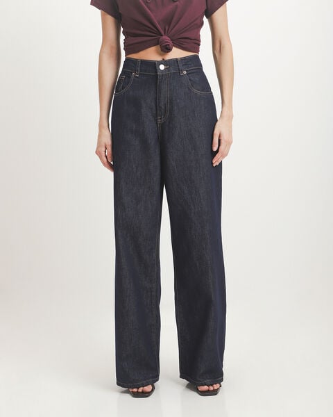 Wide Leg Jeans &Iacute;ndigo