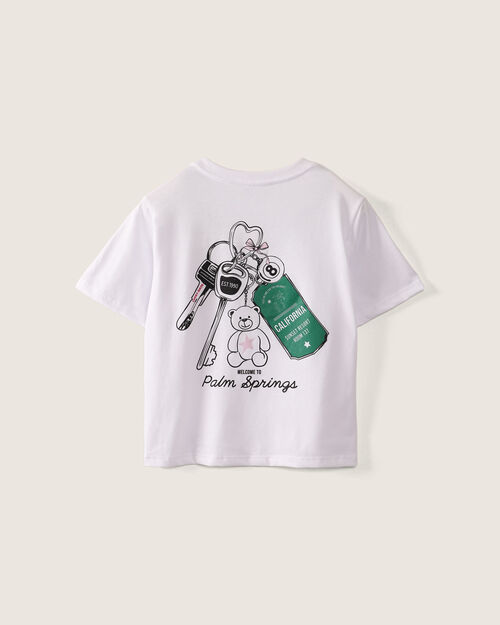 Playera Blanca Estampada