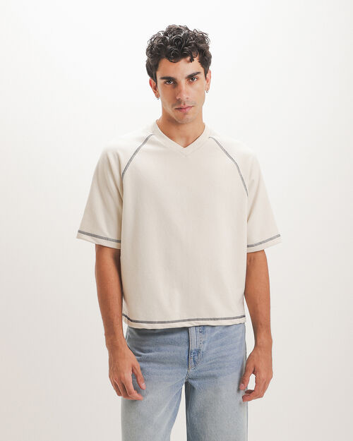 Playera Boxy Beige