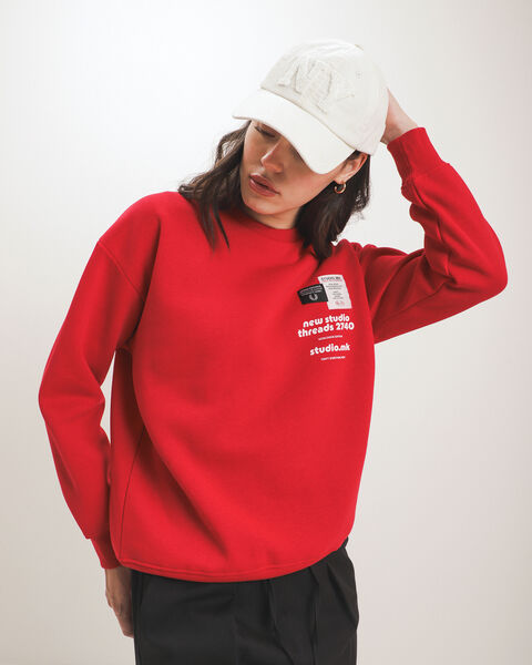 Sudadera Roja Relaxed