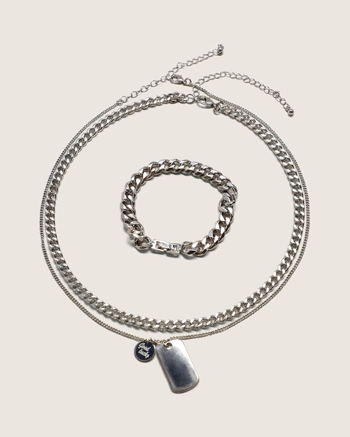 Set Collar Y Pulsera Eslabones