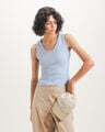 Top Tejido Blanco,AZUL PASTEL