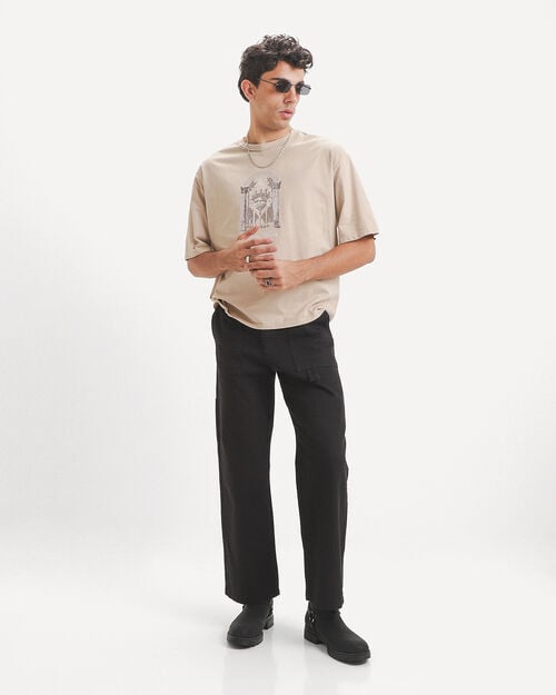 Pantal&oacute;n Negro Relaxed