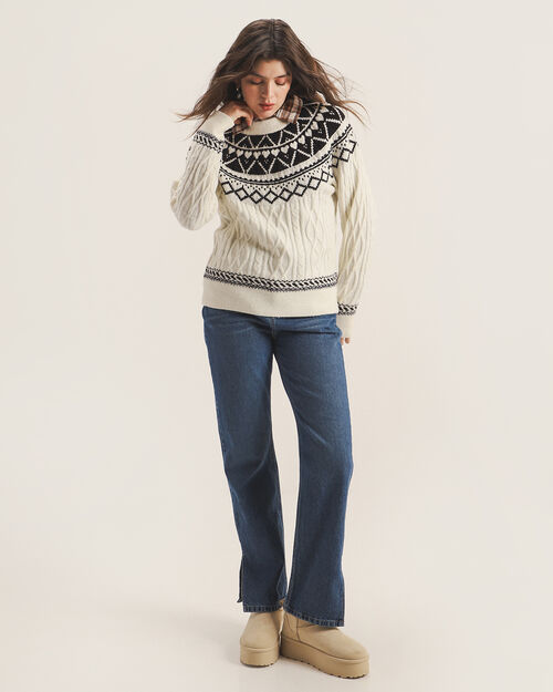 Suéter Beige Tejido