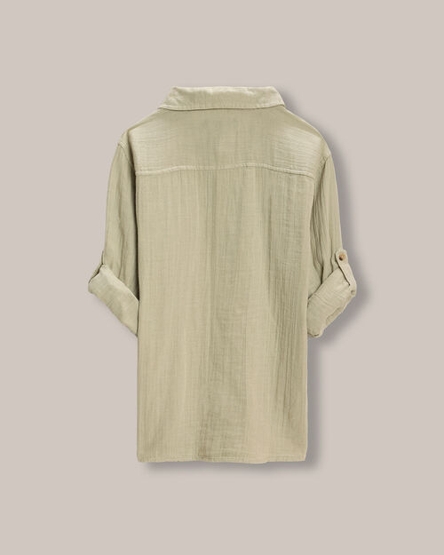 Camisa Manga Larga Bolsillos