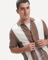 Camisa Caf&eacute; Bloques,CAFE