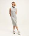 Vestido Midi Gris,GRIS