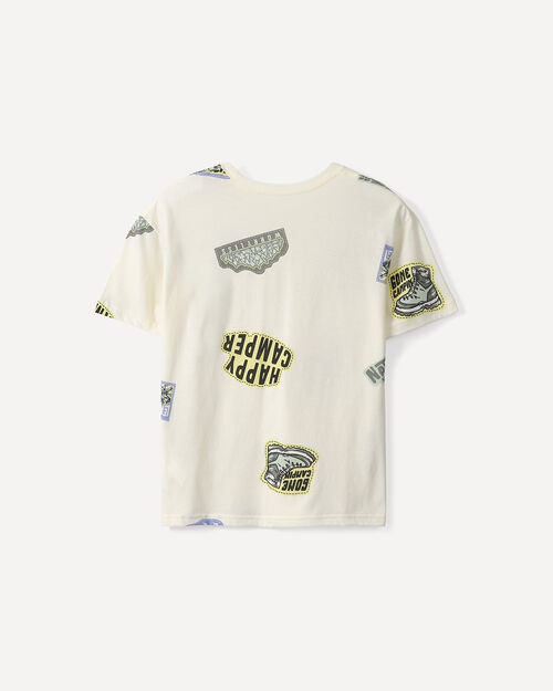 Playera Beige Estampada