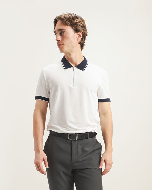 Polo Beige Manga Corta