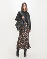 Falda Midi Animal Print,CAFE