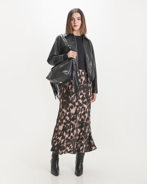 Falda Midi Animal Print