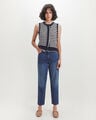 Jeans Mom Fit Azul,AZUL ACERO