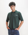 Polo Boxy Verde,VERDE OBSCURO