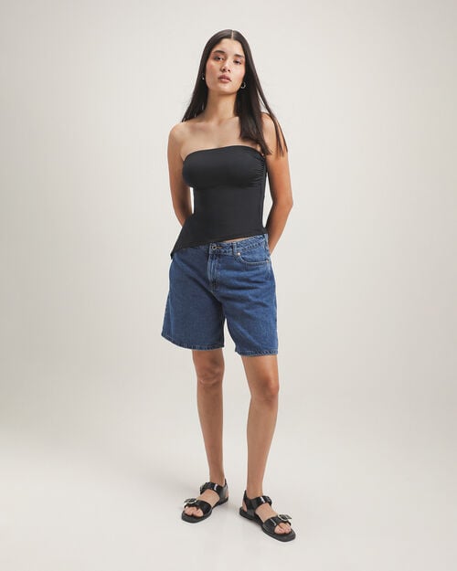 Bermuda Azul Efecto Lavado