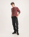 Jeans Cargo Fit Loose,NEGRO