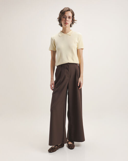 Polo Amarilla Tejida