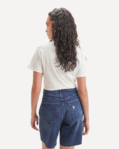 Playera Blanca Estampada