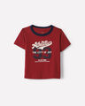 Playera Roja Gr&aacute;fico,ROJO OBSCURO