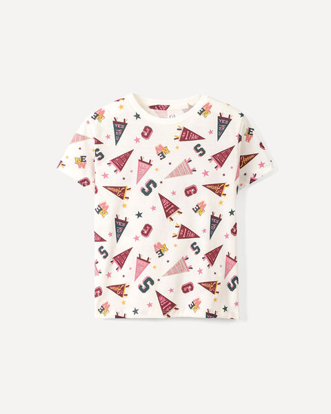 Playera Blanca Estampada
