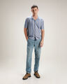 Jeans Fit Loose Carpintero,AZUL EMPOLVADO