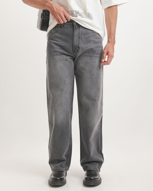 Jeans Straight Gris