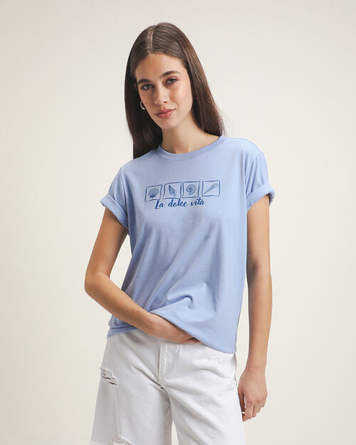 Playera Azul Regular