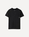 Playera Henley Roja,NEGRO
