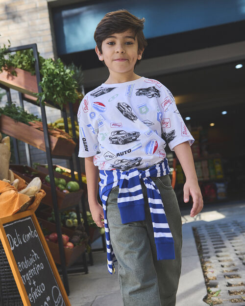 Playera Manga Corta Estampada