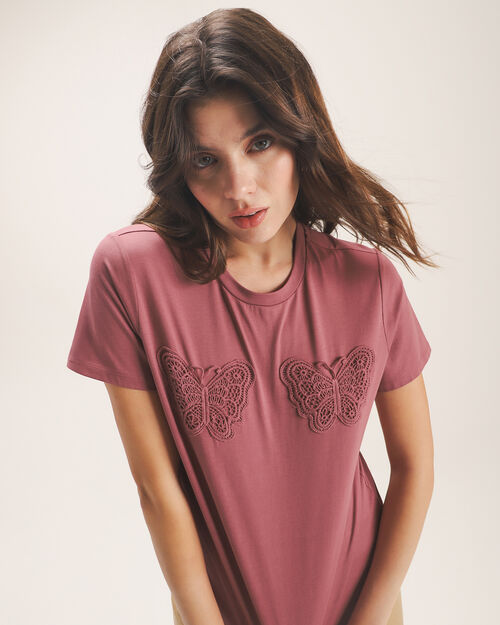 Playera Rosa Con Dise&ntilde;o
