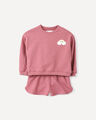 Conjunto Rosa Sudadera Y Short,PALO ROSA OBSCURO