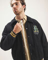Chamarra Bomber Fit Relaxed,NEGRO