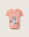 Playera Manga Corta Bluey,NARANJA PASTEL