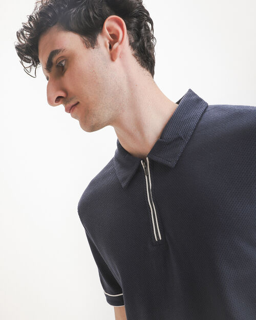 Polo Azul Tejida
