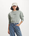 Sudadera Cerrada Cropped,VERDE EMPOLVADO