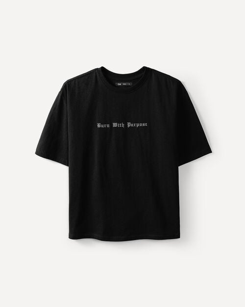 Playera Estampada Negra