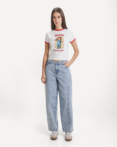 Jeans Wide Leg Azul