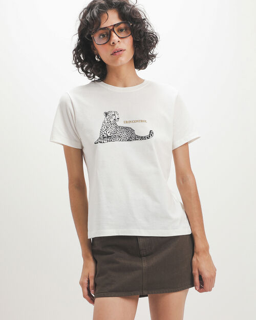 Playera Beige Gr&aacute;fico