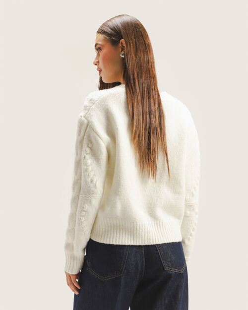 Su&eacute;ter Tejido Blanco