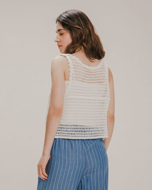 Chaleco Cropped Crochet