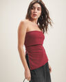 Top Strapless Rojo,ROJO OBSCURO