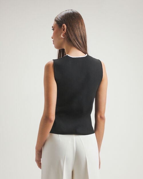 Chaleco Negro Tejido
