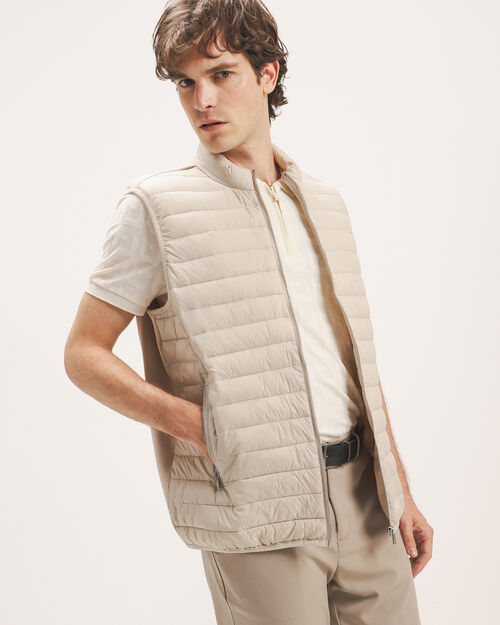 Chaleco Abullonado Beige
