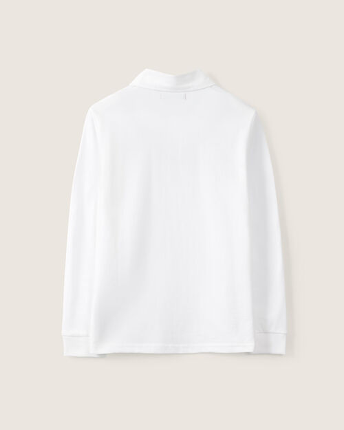 Polo Blanca Manga Larga