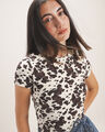 Playera Diseño Animal Print,BLANCO HUESO