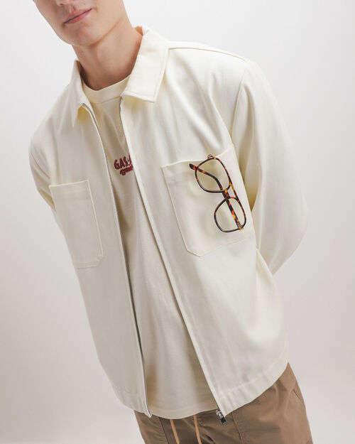 Chamarra Beige Zipper