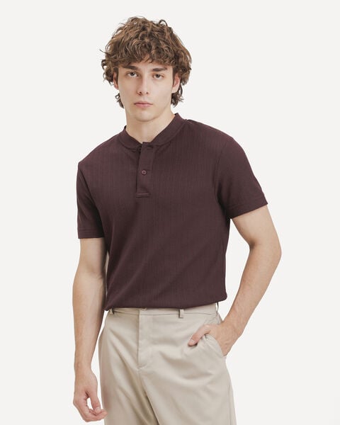 Playera Roja Henley