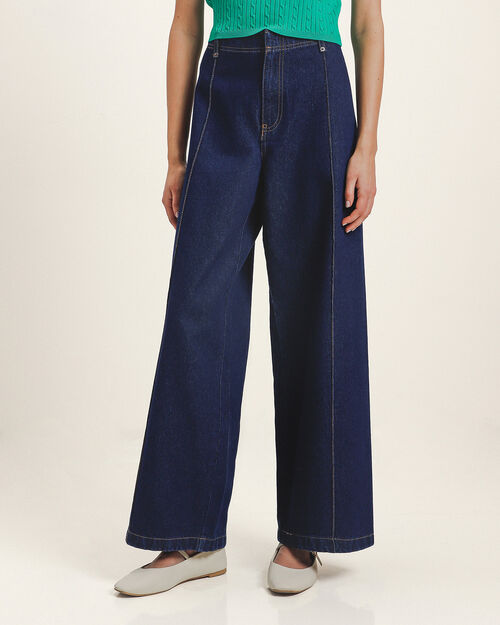 Jeans Azul Fit Wide Leg