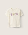 Playera Beige Texto Love,BEIGE