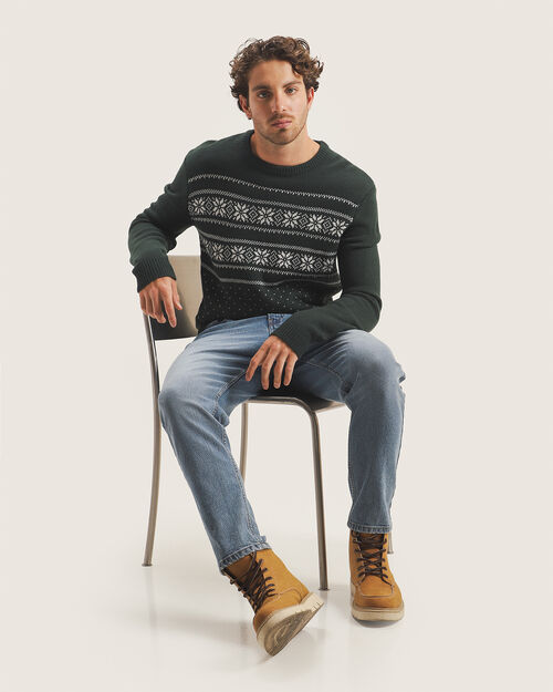 Su&eacute;ter Verde De Punto